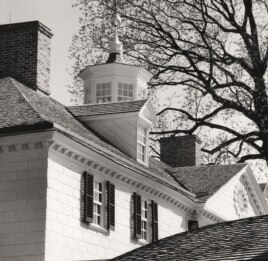 Architectural detail of George Washington's home, Mount Vernon, shows the cupola atop the residence, from which hot air could escape. Photo by Steve Ember