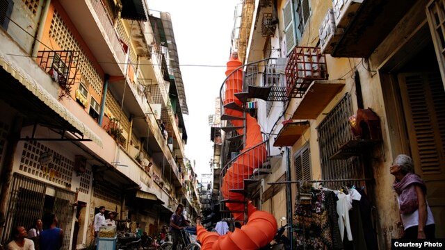 The winning artwork, Spiral Alley, is one of the series of photographic prints of a Cambodian American artist, Anida Yoeu Ali, who won the prestigious 11th Sovereign Asian Art Prize for 2015. (Photo: Studio Revolt)