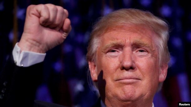 The elected US president Donald Trump.
