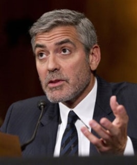 Actor George Clooney testifying about Sudan before US Congress, Mar. 14, 2012