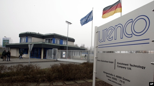View to the entrance of the Uranium enrichment plant of German company Urenco in Gronau, Germany, Jan. 22, 2010.