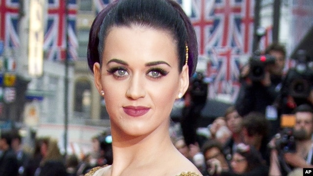 U.S. singer Katy Perry at the European Premiere of her film "Part of Me" in London, July 3, 2012.