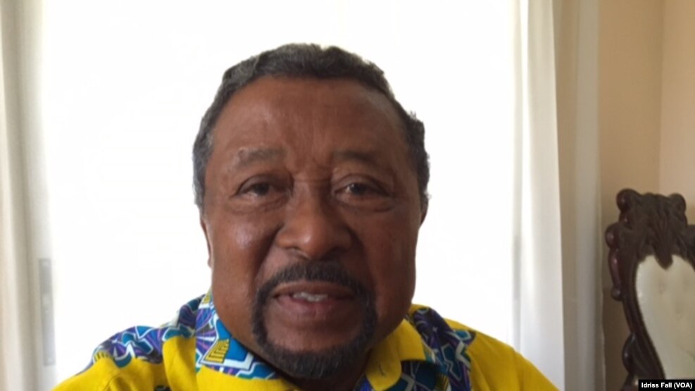 Jean Ping, candidat de l’opposition à l’élection présidentielle du 27 août 2016 au Gabon, à Libreville, 26 août 2016, VOA/Idriss Fall