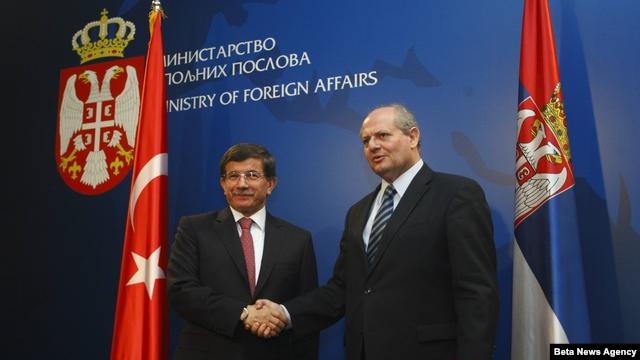 Ministri spoljnih poslova Srbije i Turske Ivan Mrkić i Ahmet Davutoglu.