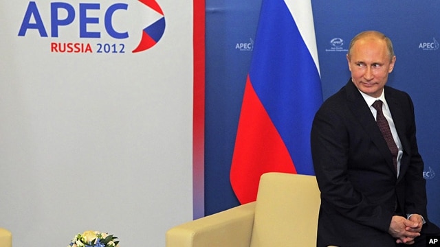 Russian President Vladimir Putin at the Asia-Pacific Economic Cooperation (APEC) summit in Vladivostok, Sept. 7, 2012.  