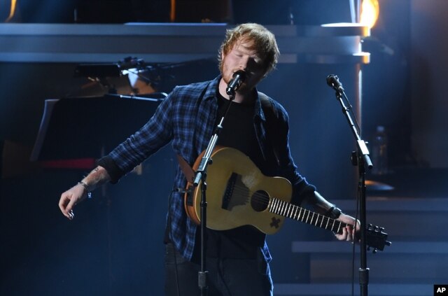 Ed Sheeran performs at 