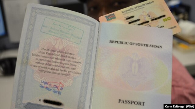 South Sudanese have to wait, often for months, to get their passport and nationality certificate. (Karin Zeitvogel/VOA)