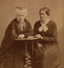 Elizabeth Cady Stanton (left) and Susan B. Anthony (right), Albumen silver print, by Napoleon Sarony