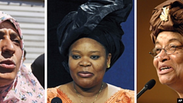 Africa's first democratically elected female president, a Liberian peace activist and a woman who stood up to Yemen's authoritarian regime won the Nobel Peace Prize on Friday Oct. 7, 2011 for their work to secure women's rights, which the prize committee 