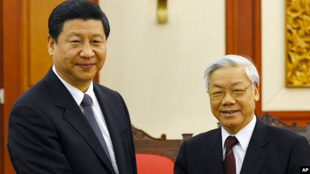 Chủ tịch Trung Quốc Tập Cận Bình và Tổng bí thư đảng Cộng sản Việt Nam Nguyễn Phú Trọng