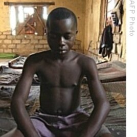 Recruited child soldier in the Democratic Republic of Congo