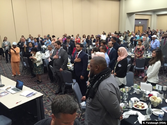 Delegates at the AMDC Luncheon at the Pennsylvania Convention Center during the Democratic National Convention.