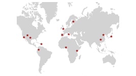 Stars mark the 14 populations throughout the world that donated DNA for this study. (Credit: Catherine Kolf)