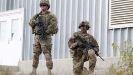 US soldiers stand guard in Qalat, Zabul province, Afghanistan, November 28, 2012.