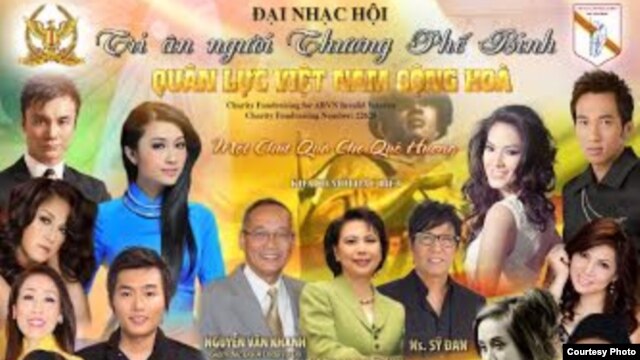 Poster quảng cáo cho Đại nhạc hội Tri Ân Thương Phế Binh Quân Lực Việt Nam Cộng Hòa tại thành phố Sydney, Australia.