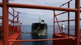 Liberian-flagged tanker Yuri Senkevich, Lufeng oil field, South China Sea, May 2006 (file photo).