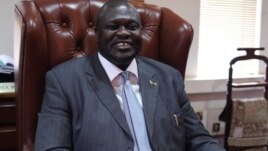 South Sudan's Vice-President Riek Machar, shown in his office, June 30, 2012, traveled to Jonglei state to try to kickstart peace talks with rebel leader David Yau Yau. (D. Clements/VOA)