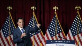 Republican presidential candidate and former Massachusetts Governor Mitt Romney speaks at a campaign fundraising event in Del Mar, California, September 22, 2012.