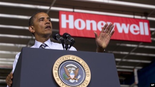 Obama speaks in US state of Minnesota, Jun 1, 2012