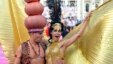 Guests in fancy costumes arrive for the opening ceremony of the 21st Life Ball in front of city hall in Vienna, Austria, May 25, 2013. 