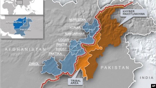 Map of Afghanistan and Pakistan