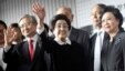 Lee Hee-ho, center, the wife of late former South Korean President Kim Dae-jung, waves as she arrives at Gimpo Airport in Seoul, South Korea, to leave for North Korea Wednesday, Aug. 5, 2015.