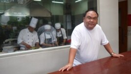 Jimmy Pham, 40, says the first street children he trained at KOTO just saw him as a "big fat turkey" from whom they could steal. (VOA / L. Hoang)