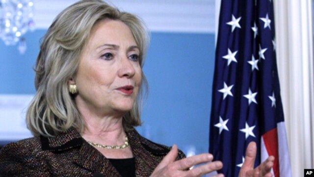 Secretary of State Hillary Rodham Clinton at the State Department in Washington, June 2, 2011 (file photo)