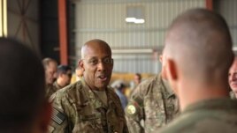 FILE - Lieutenant General Charles Brown, commander, U.S. Air Forces Central Command, Southwest Asia. 
