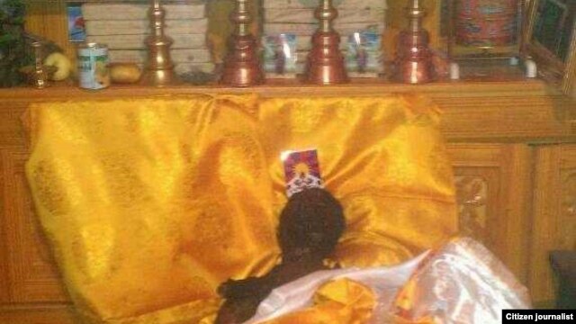 Thi hài của ông Wangchen Norbu qua đời vì tự thiêu