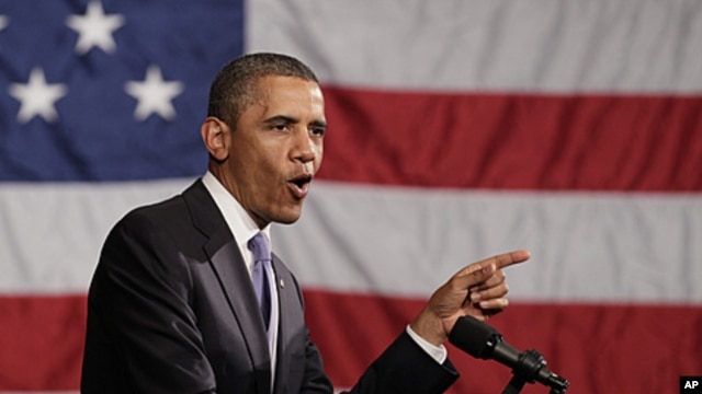 President Barack Obama speaks during Democratic National Committee event at the Hyatt at The Bellevue, in Philadelphia, June 30, 2011