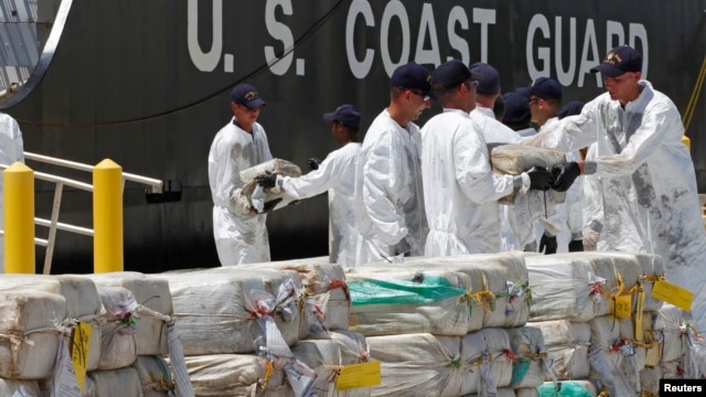 Cocaina apreendida pelas autoridades americanas no mar alto