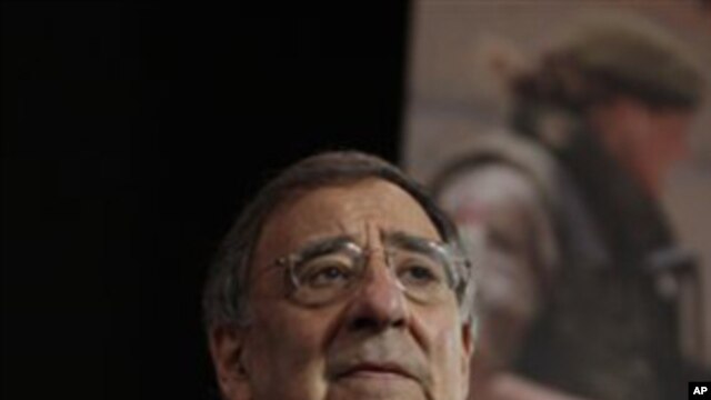 U.S. Defense Secretary Leon Panetta at a NATO summit in Brussels, Oct 5, 2011