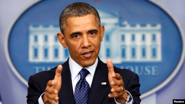 U.S. President Barack Obama speaks about the sequester after a meeting with congressional leaders at the White House, March 1, 2013. 