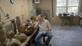 Artist Matt Moulthrop in his Georgia studio. (Photo by Laura Noel)