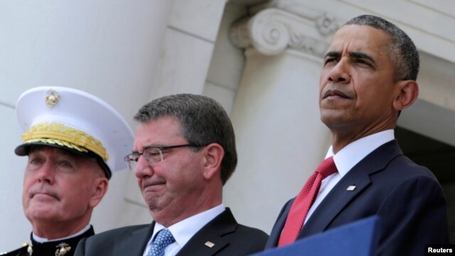 Tổng thống Obama tại buổi lễ tưởng niệm Ngày Chiến sĩ Trận vong ở Nghĩa trang quốc gia Arlington ở Washington hôm 30/5.
