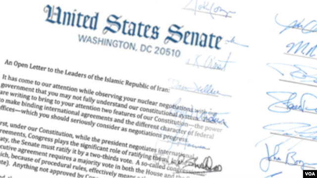 US Congressional Letter to Iran Stirs Controversy