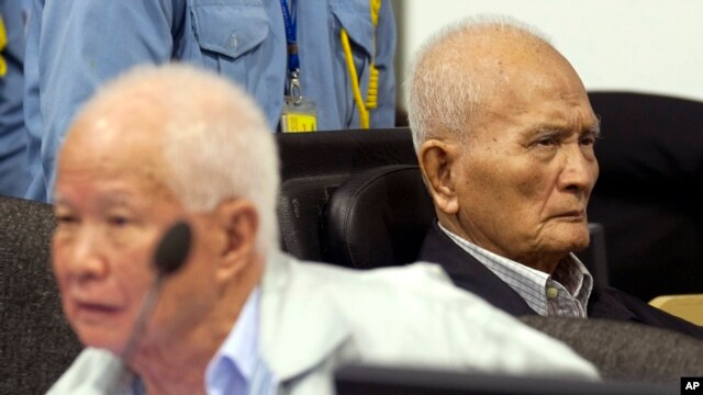The Trial Chamber of the UN-backed court ordered physicians to check on Nuon Chea and Khieu Samphan, with a hearing to be held March 28.