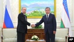 Владимир Путин и Шавкат Мирзиеев