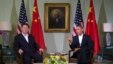 President Barack Obama, right, meets with Chinese President Xi Jinping at the Annenberg Retreat at Sunnylands, June 7, 2013, in Rancho Mirage, California. 
