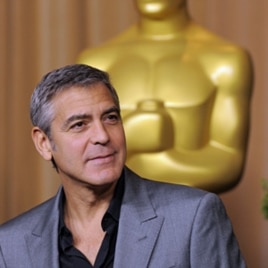 George Clooney, a Best Actor nominee for "The Descendants" and an Adapted Screenplay nominee for "The Ides of March," at Academy Awards Nominees Luncheon in Beverly Hills, Feb. 6, 2012.