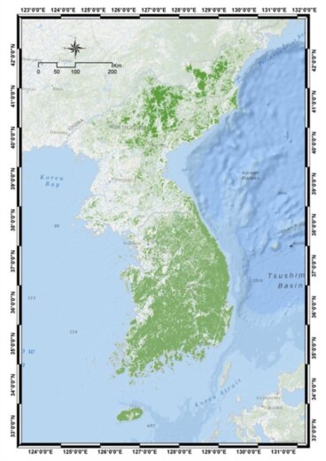 한국 산림청은 분단 70년·제 70회 식목일을 맞아 남북한의 산림현황을 한눈에 비교해 볼 수 있는 