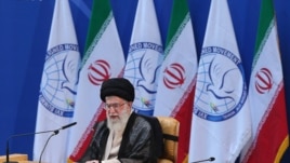 Iran's Supreme Leader Ayatollah Ali Khamenei speaks during the 16th summit of the Non-Aligned Movement in Tehran, August 30, 2012.