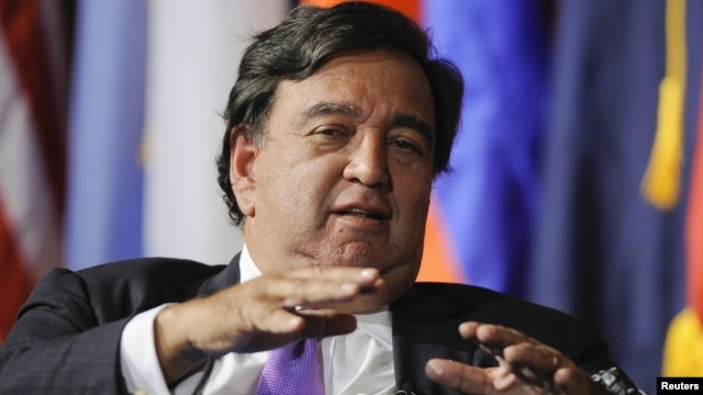 FILE - Former Governor of New Mexico Bill Richardson fields a question during a symposium at the University of Southern California, September 24, 2012.