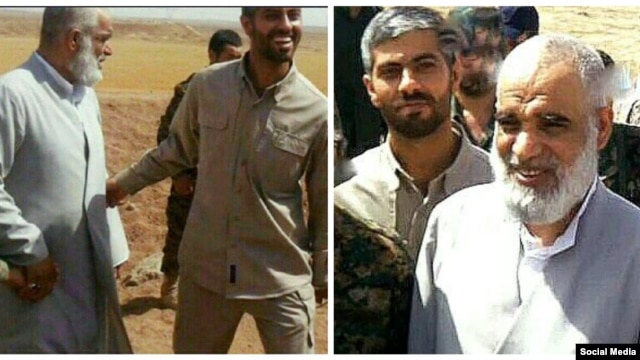 آیت‌الله کعبی، نماینده خوزستان در مجلس خبرگان در کنار نادر حمید، یکی از کشته شده‌های سپاه. گفته می‌شود او نیز در سوریه حضور دارد