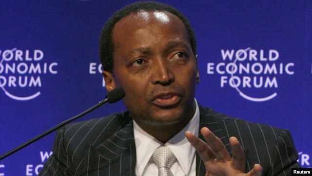 Patrice Motsepe, Executive Chairman, African Rainbow Minerals, South Africa, attends a session at the World Economic Forum (WEF) in Davos, January 30, 2009. 