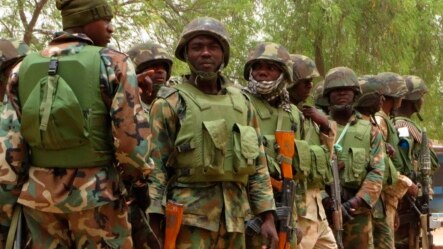 Wasu sojojin yaki da 'yan bindiga kenan a jihar Borno 