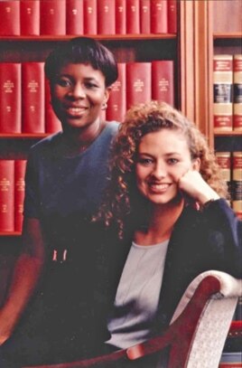 Layli Miller-Muro(seated) successfully litigated on behalf of Fauziya Kassindja, who would have faced female genital mutilation before she was granted asylum in the US.