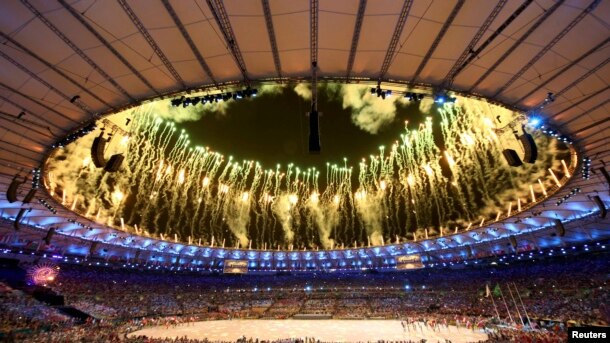 آتش بازی مراسم اختتامیۀ المپیک برازیل