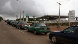 One of the few gas stations open in Abuja on August 23, 2012.  Motorists said they waited at least 13 hours to make it to the front of the line.